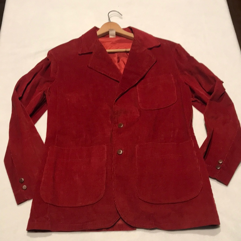 Vintage corduroy blazer, maroon, size 44